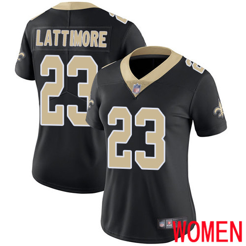 New Orleans Saints Limited Black Women Marshon Lattimore Home Jersey NFL Football #23 Vapor Untouchable Jersey->youth nfl jersey->Youth Jersey